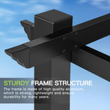 Aoxun 12x14 Outdoor Pergola, Patio Aluminum Pergola with Upgraded Retractable Canopy, Heavy Duty Metal Pergolas and Gazebos with Adjustable Sun Shade Cover for Modern Backyard, Deck, Garden Aoxun