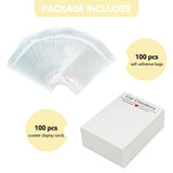 Vcekract 100Pcs Car Coaster Packaging for Selling, Sublimation Car Coasters Cards with 100Pcs Bags, Car Coaster Packaging, Coasters Display Cards 3.93x2.85In, Heat Press Machines Accessories Vcekract