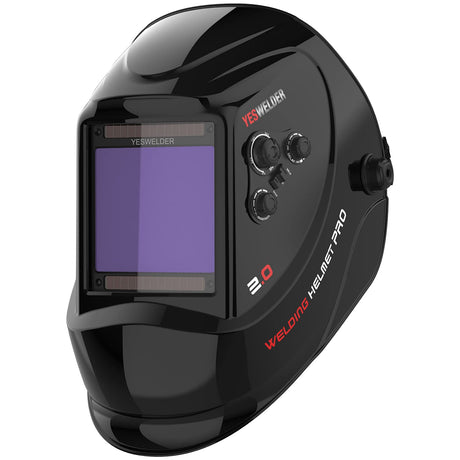 YESWELDER Large Viewing Screen 3.93"X3.66" True Color Solar Power Auto Darkening Welding Helmet, 4 Arc Sensor Wide Shade 4/5-9/9-13 for TIG MIG Arc Weld Grinding Welder Mask LYG-M800H YESWELDER