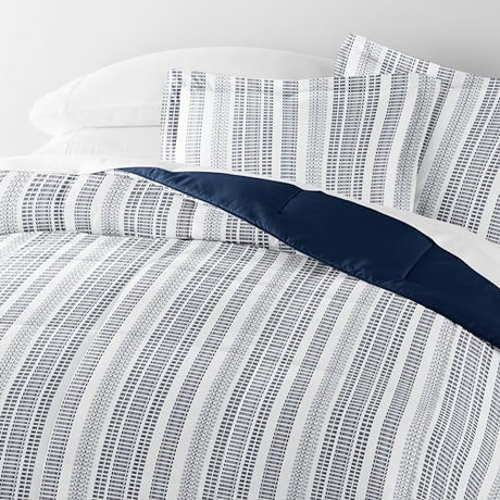 Linen Market Reversible Queen/Full Comforter Set (3 Piece) - Bring Luxury Home with Our Soft and Lightweight Down Alternative Comforters Queen Size - This Includes Your Comforter and 2 Pillow Shams Linen Market