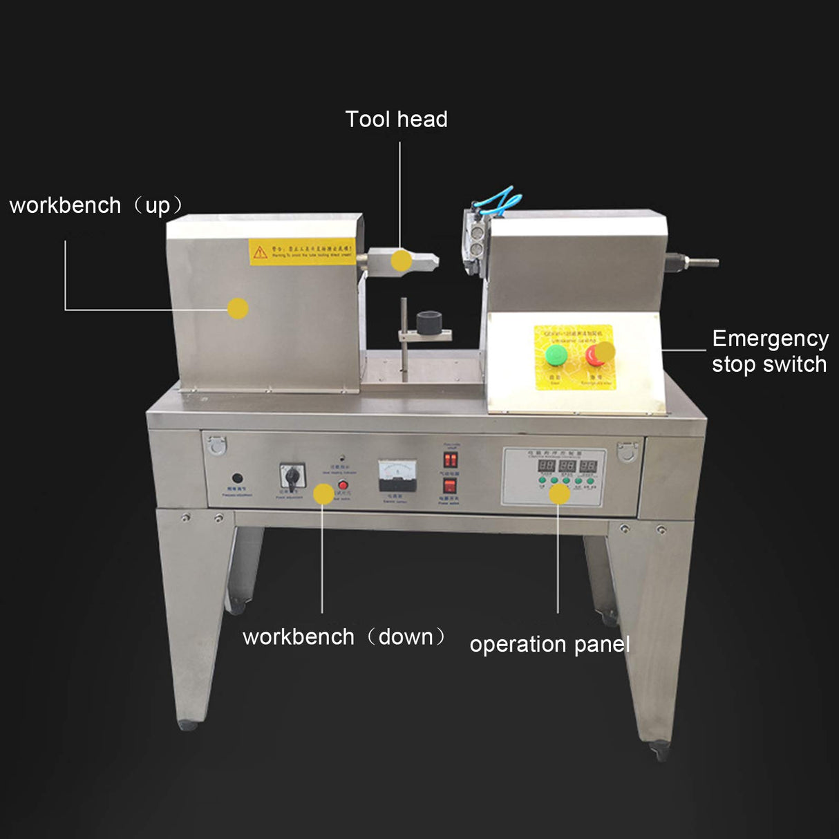 CNCEST Sealer Machine，1200W Industrial Ultrasonic Plastic Tube Sealer ，Cutter Diameter 3.15" Soft Plastic Composite Hose Sealer Tube Sealing Machine Welder for Plastic Tube Cosmetics Toothpaste CNCEST