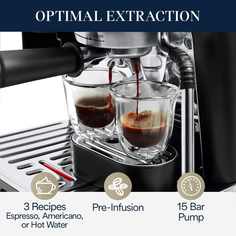 De'Longhi La Specialista Espresso Machine with Grinder, Milk Frother, 1450W, Barista Kit - Bean to Cup Coffee & Cappuccino Maker,Stainless Steel, Black De'Longhi