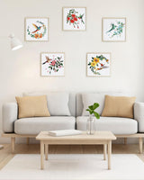 ERKOON 5 Sets Embroidery Kit for Beginners, Hummingbird and Flower Cross Stitch Set for Include Embroidery Cloth Hoops Threads for Craft Lover Hand Stitch with Embroidery Skill Techniques ERKOON