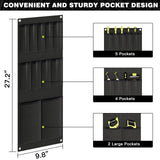 NattyDot Large Power Tool Organizer Cart with Charging Station 8 Drill Holder Garage Storage Standing Heavy Duty and Stability Storage Rack Utility Tool Shelf (Black) NattyDot