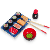 WoodenEdu Sushi Slicing Play Food Set, Wooden Pretend Play Kitchen Toys for Kids 3+, Sushi Food Play Learning Toy for Girls Boys WoodenEdu