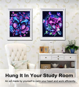 BAISITE Paint by Numbers Kit for Adults Beginners,12" Wx16 L 2 Pack Canvas for Painting Kits for Adults in Colorful Box-Butterflies 5152 BAISITE