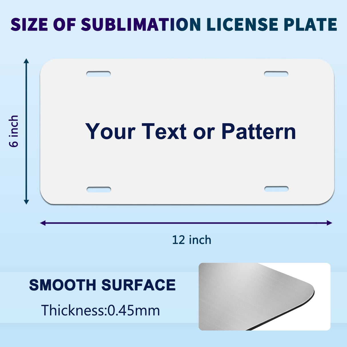 14 Pack Sublimation License Plate Blanks, Thickness 0.65mm Metal Automotive Sublimation License Plates Tag for Custom Design Work (White) HYHOSHI