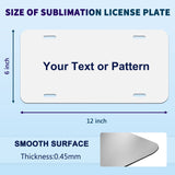 14 Pack Sublimation License Plate Blanks, Thickness 0.65mm Metal Automotive Sublimation License Plates Tag for Custom Design Work (White) HYHOSHI