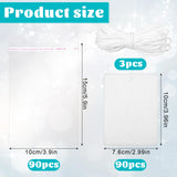 90Pcs Sublimation Ornament Blanks Bulk Sublimation Car Air Freshener Blanks DIY Scented Car Freshener Hanging Sheets with 90pcs Bag and String for Home Car Interior Decoration(White) DIVINA VITAE
