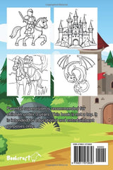 Knights & Castles Coloring Book: 40+ Epic Medieval Adventure Pages for Kids Ages 3-8 Majosta