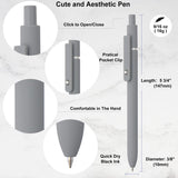 LINFANC 6 Pack Cute Gel Pens, Retractable Quick Dry Gel Ink Pen, Fine Point 0.5mm Black Ink Rolling Ball Gel Pens, Smooth Writing Aesthetic Pens for Home School Office Supplies LINFANC