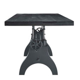 Modway 96" Adjustable Counter/Bar-Height Dining or Conference Table Black Modway