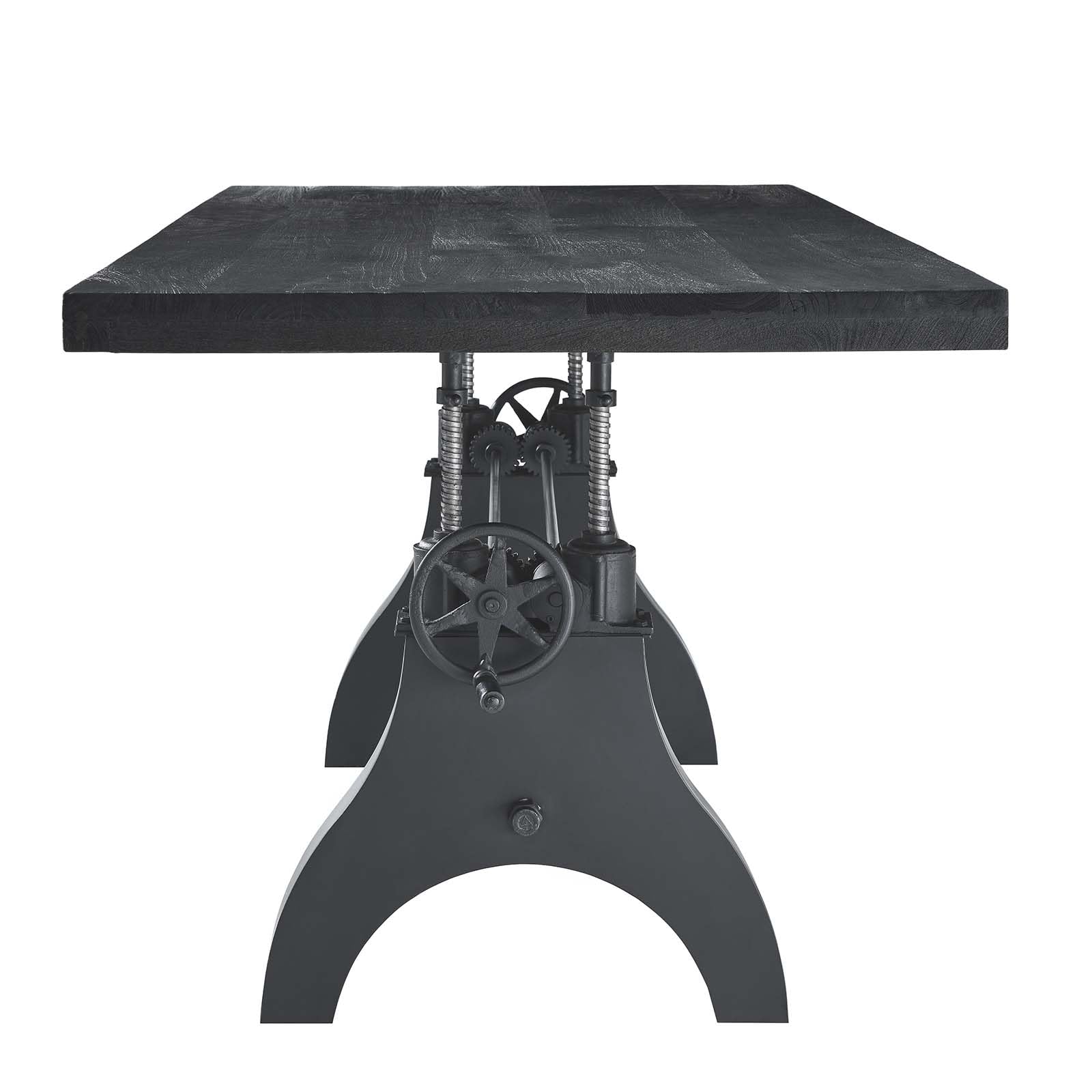 Modway 96" Adjustable Counter/Bar-Height Dining or Conference Table Black - WoodArtSupply