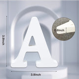 AOCEAN 4 Inch White Wood Letters Unfinished Wood Letters for Wall Decor Decorative Standing Letters Slices Sign Board Decoration for Craft Home Party Projects (A) AOCEAN
