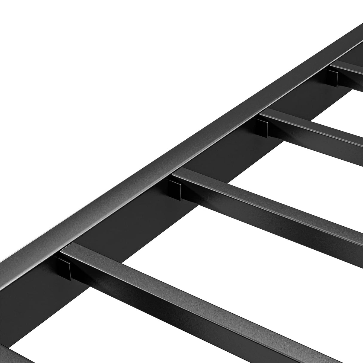 Neslime 14 Inch Twin Bed Frame No Box Spring Needed, Metal Platform Twin Size Bed Frame, Heavy Duty, Easy Assembly and Noise Free, Black Neslime