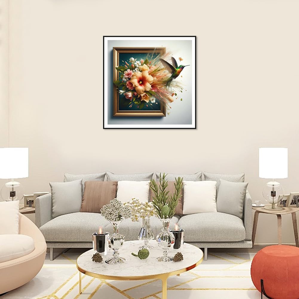 Acudotr Bird Diamond Painting Kits for Adults, 5D DIY Diamond Art Kits for Beginners, Full Drill Diamond Painting Kits for Home Wall Decor, 12x12 Inch Acudotr