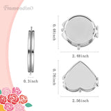 Framendino, 6 Pack Sublimation Blanks Pocket Mirror Compact Travel Folding Mirrors for Makeup Heart Round Framendino