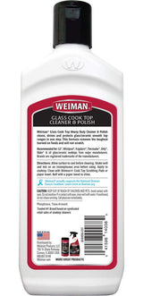 Weiman Glass Cooktop Heavy Duty Cleaner & Polish - Shines and Protects Glass/Ceramic Smooth Top Ranges with its Gentle Formula - 10 Oz., Clear Weiman