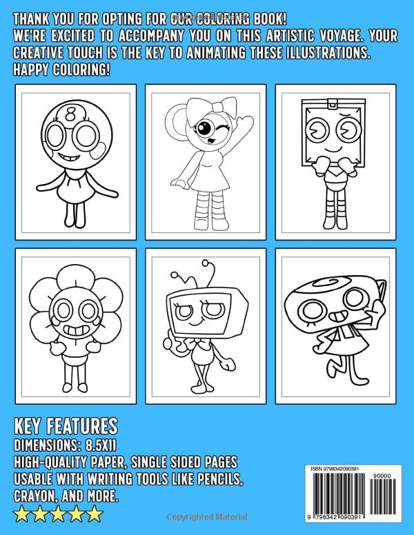 Coloring Book: Cute and Funny Game Characters for Super Fan, Kids, Boys, Girls Ages 4-8 and 8-12