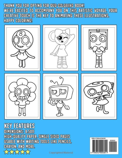 Coloring Book: Cute and Funny Game Characters for Super Fan, Kids, Boys, Girls Ages 4-8 and 8-12