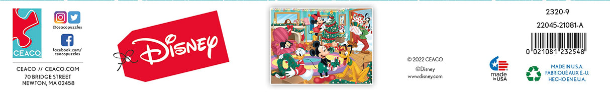 Ceaco - Disney Holiday - Together Time - Mickey & Friends Holiday - 400 Piece Jigsaw Puzzle Ceaco
