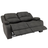 RecPro Charles 58" Powered Double RV Wall Hugger Recliner Sofa RV Loveseat with Upgraded 2023 Fabric (Gunmetal) RecPro