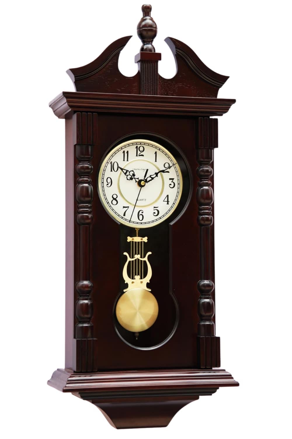 Vmarketingsite Grandfather Wall Clocks Battery Operated for Living Room Decor, Traditional Wood Wall Pendulum Clock with Westminster Chime, Makes A Great Housewarming Or Birthday Gift Vmarketingsite