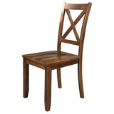 Harper & Bright Designs 3-Piece Wood Drop Leaf Dining Table Set with 2 X-Back Chairs, Space-Saving Breakfast Nook Dining Set, Brown Harper & Bright Designs