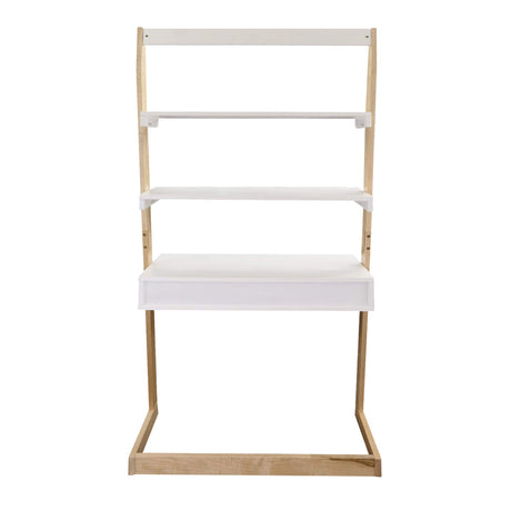 American Trails Freestanding Ladder Desk With Drawer, Natural Maple/White American Trails