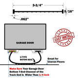 Garage Door Bottom Weather Seal T-Ends 20' Long, Black Strip with T-Ends size 5/16 to 1/4" | Garage Rubber Seal Replacement T-Style Match Amarr/Clopay (2.75"-3" Width Flat) HOOIMA