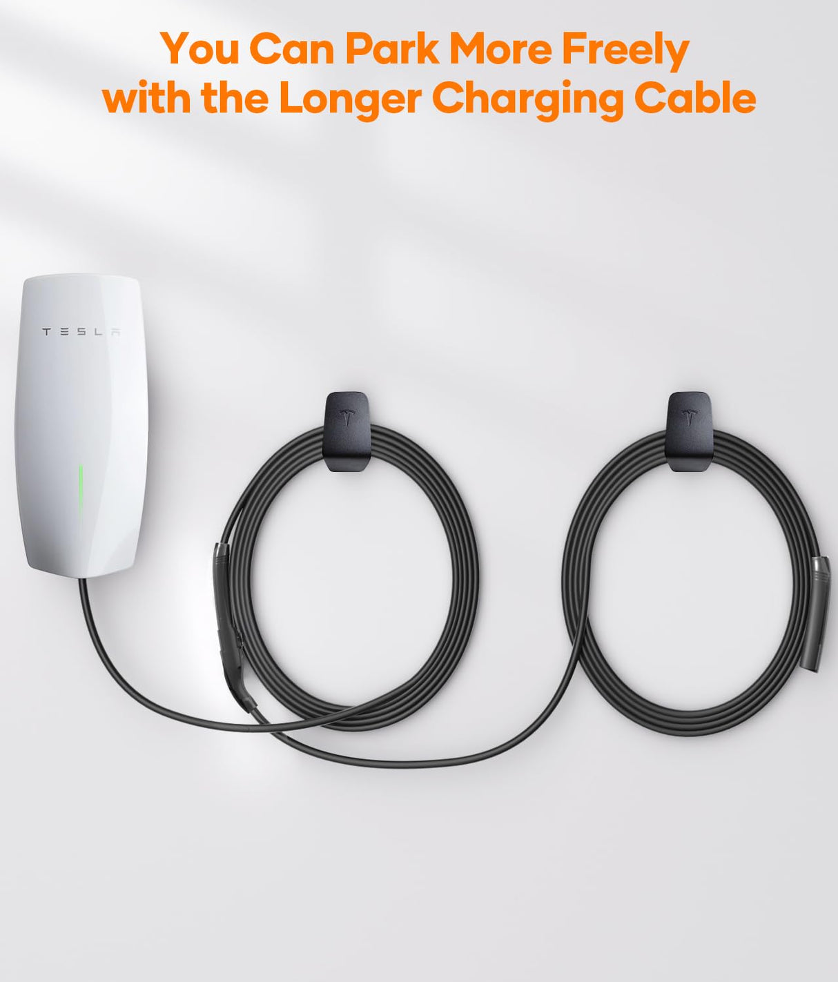 VIVAVOLT EV Extension Cord for Tesla,16.4ft Charging Cable for Tesla Up to 50A 240V Without Drops in Power,Extension Cable for Tesla Compatible with Model 3/Y/X/S/Cybertruck VIVAVOLT