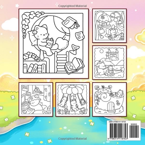 Little Friends: Coloring Book for Adults and Teens Featuring Fuzzy Animal Characters and Cute Besties in Cozy Moments and Daily Adventures for Relaxation (Cute & Easy Coloring) WoodArtSupply