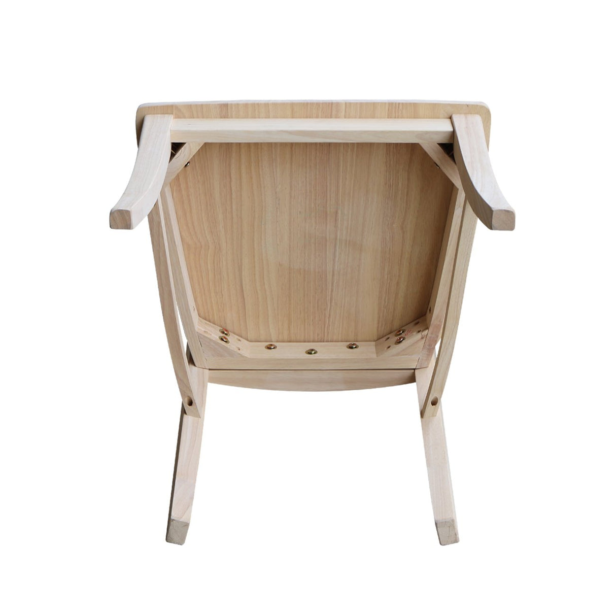 International Concepts Vineyard Curved X Back Dining Chair, Unfinished IC International Concepts