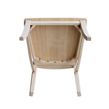 International Concepts Vineyard Curved X Back Dining Chair, Unfinished IC International Concepts