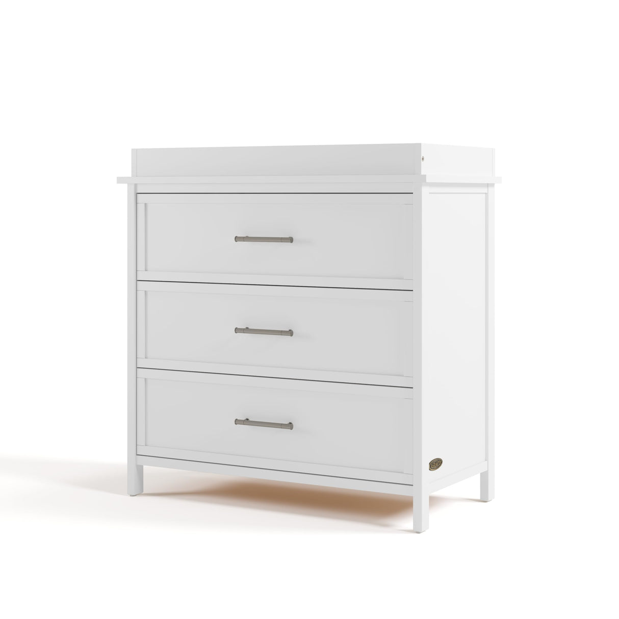 Graco Classic 3 Drawer Changing Table Dresser (White) - GREENGUARD Gold Certified Baby Dresser with Changing Table Top, Includes Interlocking Drawer System Graco