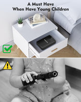 HOLEWOR Gun Safe, Small Pistol Safe Biometric Gun Safes for Handgun, Fingerprint Quick Access Handgun Safe Portable Gun Safe for Cars Travel Nightstand Bedside HOLEWOR