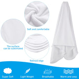 Nuanchu 4 Piece Baby Sublimation Blanket Blanks 31 x 47'' White Sublimation Throw Blanket Customized Soft Flannel Blanket Lightweight Bed Travel Blanket Heat Press Bedroom Dorm Nuanchu