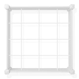 Casafield 4' x 4' x 12" White Vinyl Raised Garden Bed with Grid System, Outdoor Above Ground Planter Box for Flowers, Vegetables, and Gardening Casafield