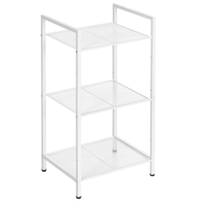 SONGMICS 3-Tier Storage Rack, Bathroom Shelf, Extendable Plant Stand with Adjustable Shelf, for Bathroom, Living Room, Balcony, Kitchen, White UBSC033W01, 11.8 x 15 x 28.4 Inches