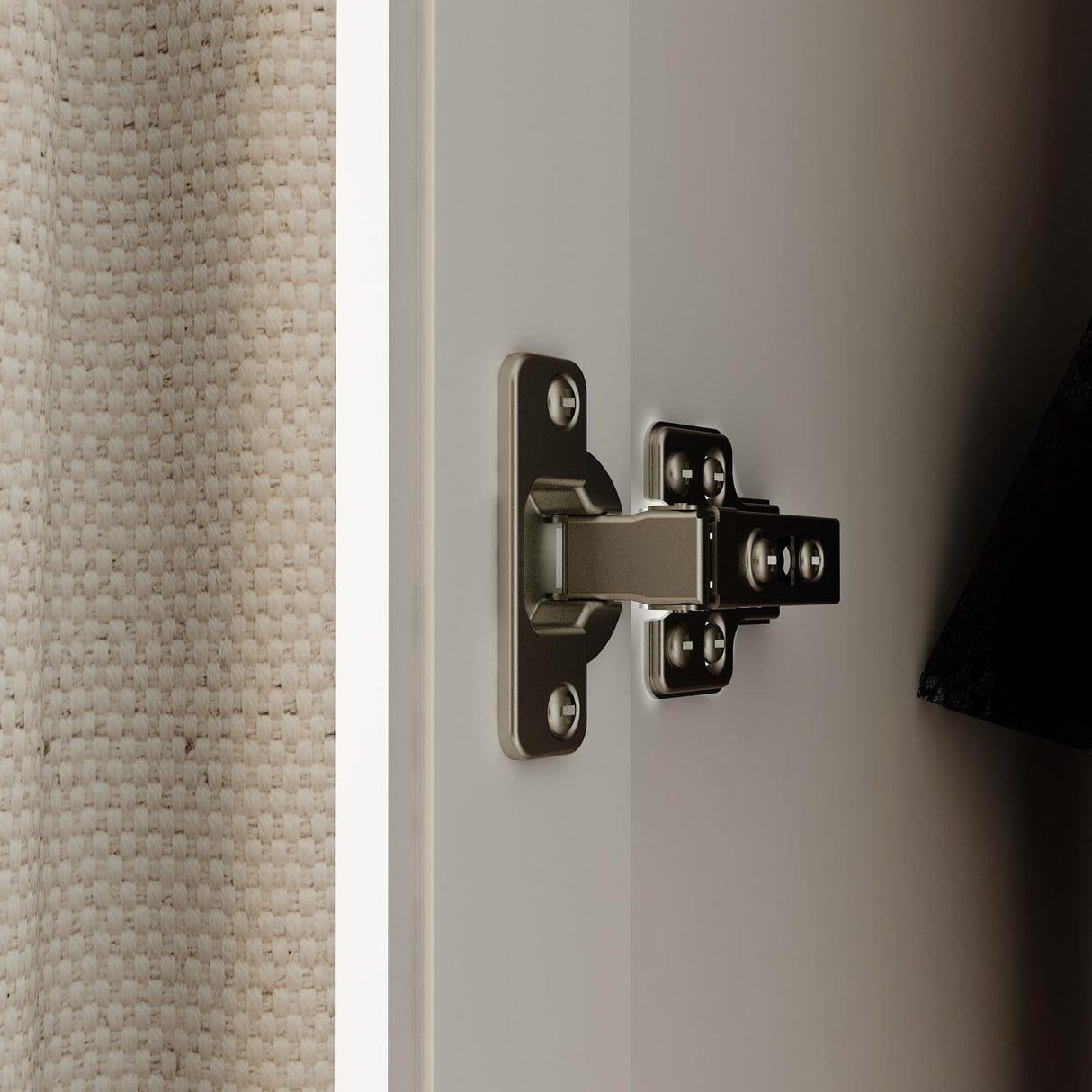 FUFU&GAGA Narrow Wardrobe Closet with 2 Doors, Modern White Bedroom Armoire with Gold Handles, Modern Clothes Storage Cabinet with Shelves, Hanging Rod, 15.7”W x 19.3”D x 74.8”H FUFU&GAGA