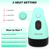 eSeedy Mini Heat Press Machine, 3 Heat Settings& Fast Heating, 15 Mins Auto-Off, Insulated Safety Base, Mini Iron for Crafting, T Shirts, Hats, Heating Transfer Projects (Green) eSeedy