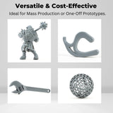 Siraya Tech Magna Durable Resin Grey (1kg) – Tough, High-Impact 3D Printing Resin for Engineering, Prototyping, Miniatures & More – Easy to Print, Versatile & Cost-Effective for Mass Production Siraya Tech