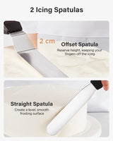 Kootek 144PCs Cake Pan Set, Cake Decorating Kit with 3 Nonstick Round Springform Pans (4, 7, 9 inch), Piping Bags and Tips, Cake Leveler, Other Cheesecake Pan Tools Baking Supplies Gifts & eBook Kootek