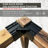 Kozyard Pergola Brackets, 4 Pack Pergola Kit 3-Way Right Angle Corner Bracket with Pergola Post Base for 4x4'' (Actual: 3.5x3.5'') Wood Beams Elevated Wood Stand Kit Pergola/Gazebo Kit Kozyard