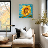 Natuyalo Sunflower Framed Paint by Numbers Kit for Adults - Paint by Number on Canvas with Frame, Flowers DIY Acrylic Painting for Home Wall Decor 12x12 Inch Natuyalo