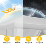 TOOLUCK 10x30 Pop Up Canopy Tent with 8 Sidewalls Tents for Parties Waterproof Camping Canopy Ez Up Party Tent Outdoor Portable Gazebo for Backyard Commercial Event Tent with sandbags, White Tooluck