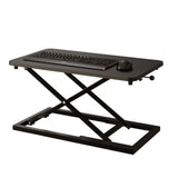 Decoholic Single 24 inch Scissors Lift Keyboard and Mouse Riser, Height Adjustable Standing Desk Converter for Ergonomic Sit Stand Workstations，suitable to hold large/small items (24inch, Black) Decoholic