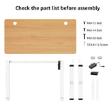 MOUNTUP Height Adjustable Electric Standing Desk Whole-Piece, 48 x 24 Inches Quick Assembly Sit Stand Desk, Stand Up Desk with Memory Controller, Ergonomic Desk, Oak MOUNTUP