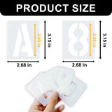 2 Pack - 2 Inch Letter Stencils Set, 72 Reusable Stencils for Painting On Wood, Metal, Walls, Fabric, Rocks with Interlocking, Perfect for Banners, Sign Making & DIY Art (2 inch) Vomulato
