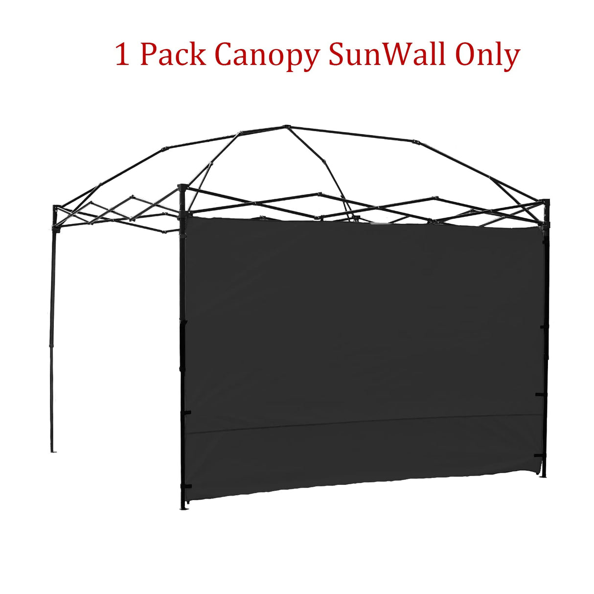 Canopy SunWall, 10x10ft Pop Up Canopy Sidewall for Instant Canopy Tent Gazebos, 1 Pack Sidewall Only Dark Senmortar